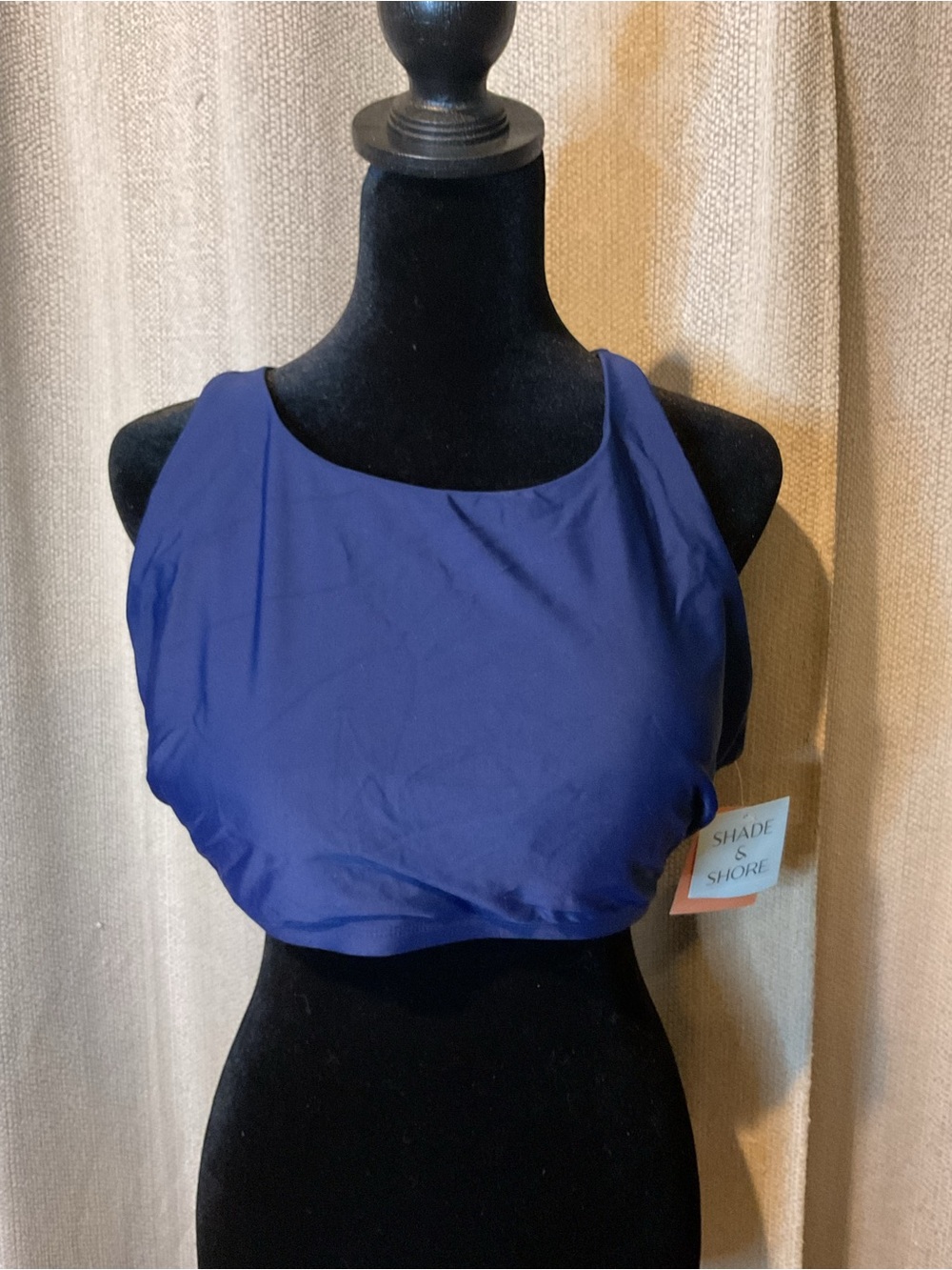 Shade & Shore Royal Blue High Neck‎ Swim Camisole XL